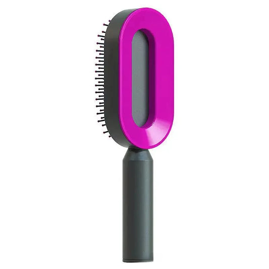 Luxe self cleaning hairbrush Purple