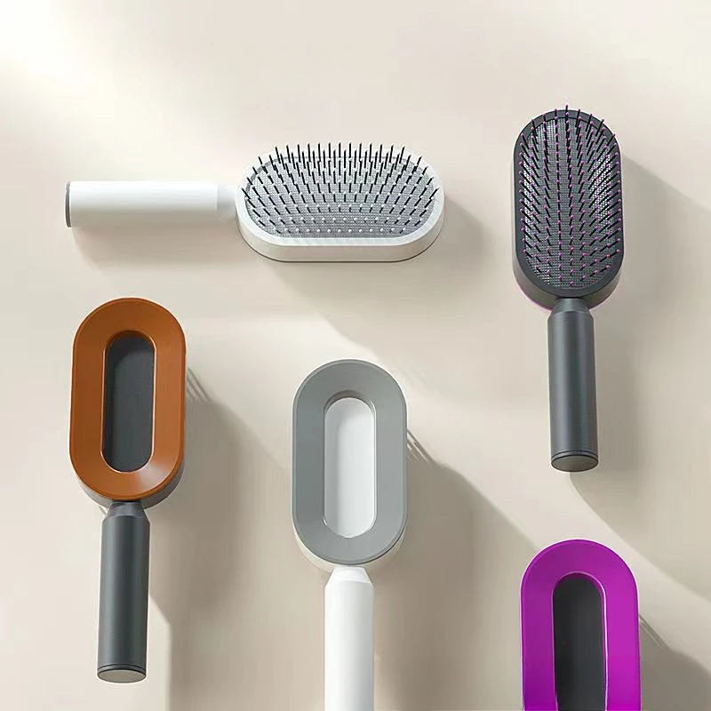 Luxe self cleaning hairbrush