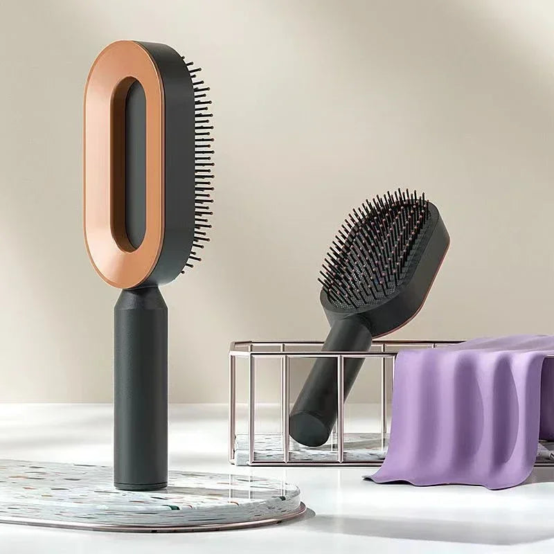 Luxe self cleaning hairbrush