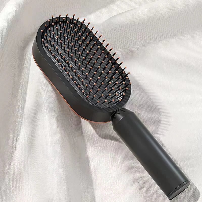 Luxe self cleaning hairbrush