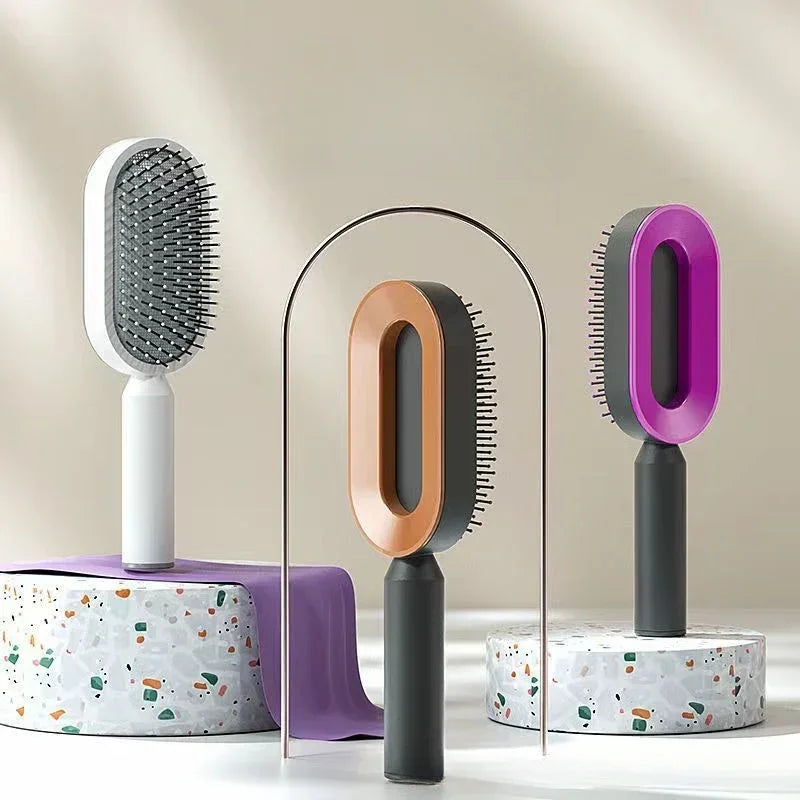 Luxe self cleaning hairbrush