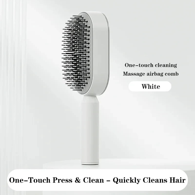 Luxe self cleaning hairbrush Purple